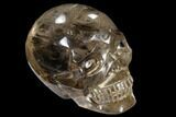 Carved, Smoky Quartz Crystal Skull #118106-1